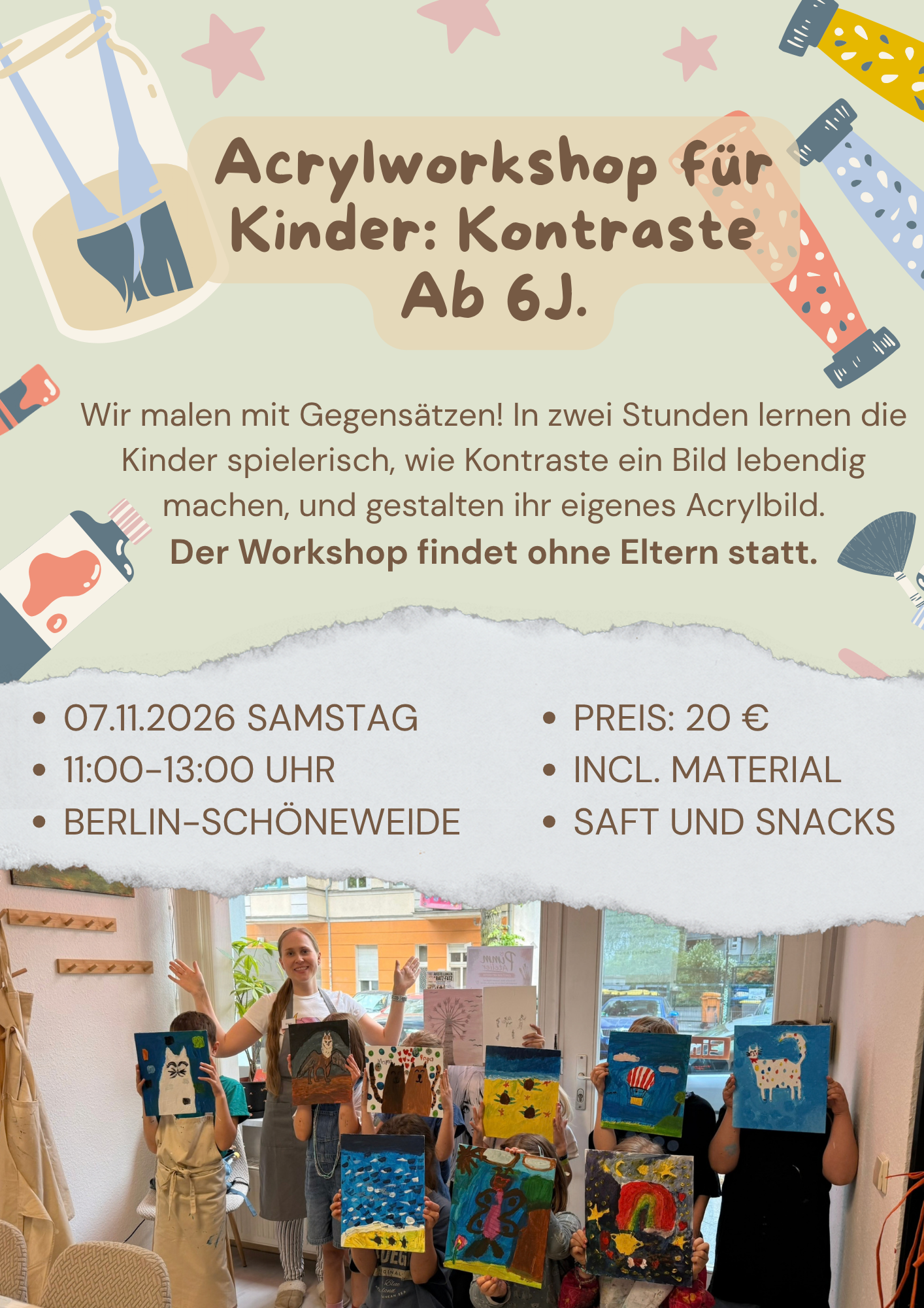 Kontaste Acryl Workshop für Kinder
