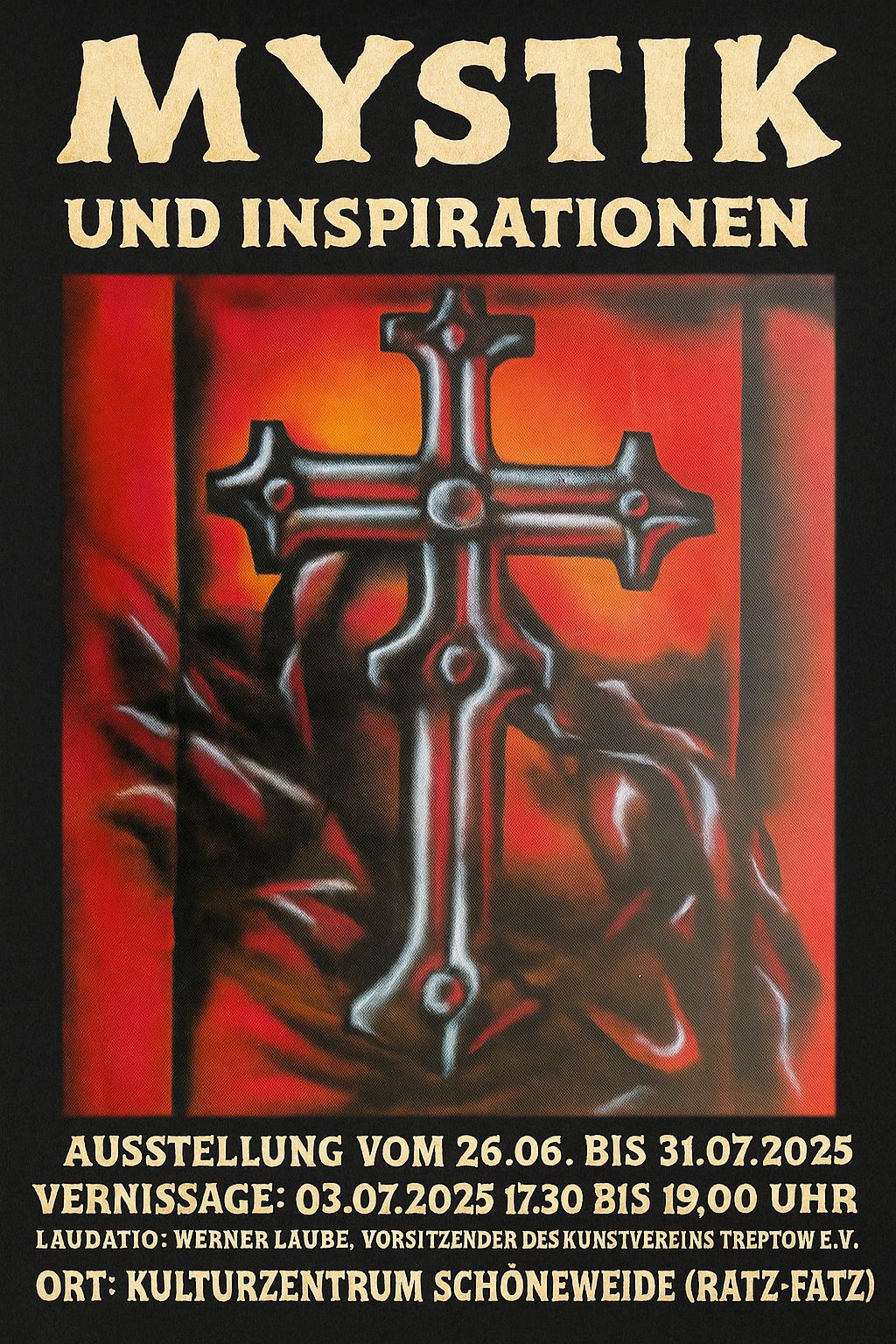 plakat ausstellung aenne laube mystik