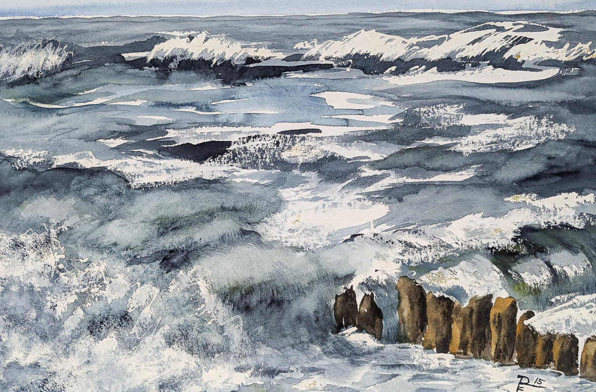 Reinhold Erben Wellen, Aquarell